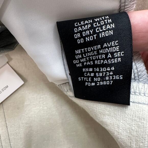 7 For All Mankind Metallic Faux Leather Mini Skirt WMNS M Silver Slim Fit Party - Picture 7 of 7